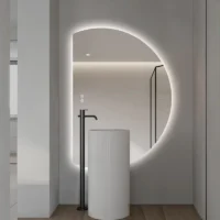 Luxe Round LED Moon Mirror