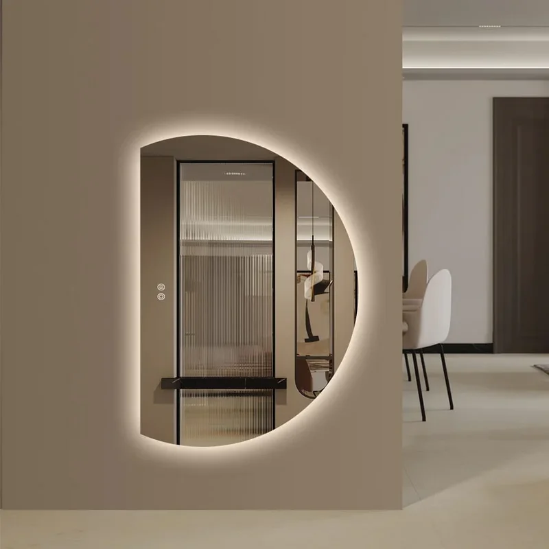 Radiant Round LED Moon Mirror