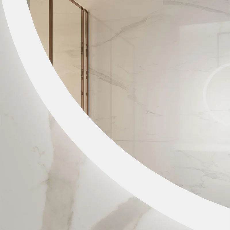 Trending Single Sided LED Hanging Round Mirror