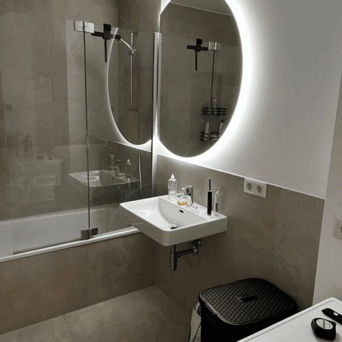 Fine Round LED Moon Mirror