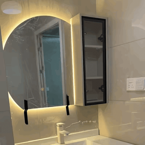 Premium 4/6 Mirror With Bathroom Cabinet Set