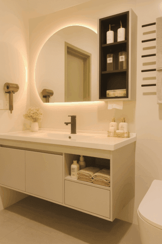 Best 4/6 Mirror With Bathroom Cabinet Set