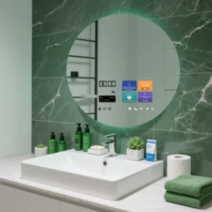 Bathroom TV LED Circle Android Mirror