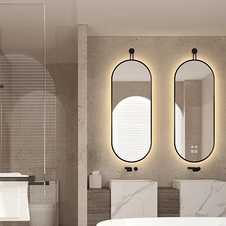 Bathroom and Vanity Luxury with Oval-shaped Mirrors1