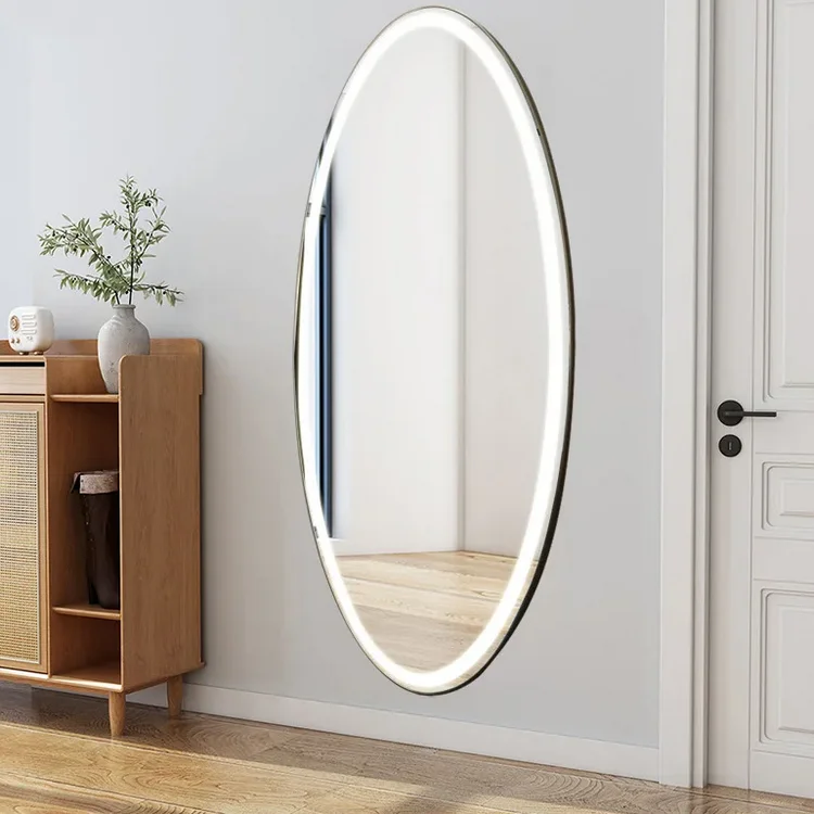 Oval Mirror Styling for Residential Living Rooms