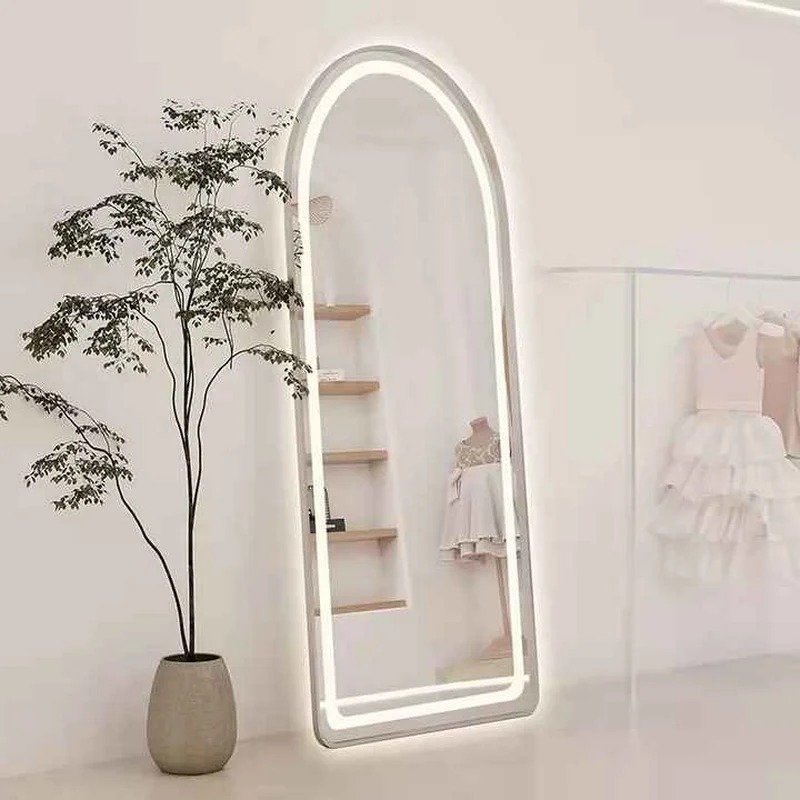Elegant Arch LED Full Length Floor Mirror