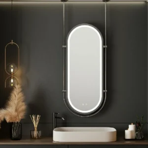 Oval Full LED Single Sided Hanging Mirror