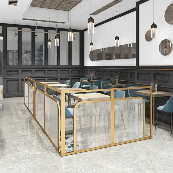Gold Frame Restaurant Partition Screen
