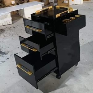 Bold Wooden Beauty Salon Drawer Cabinet