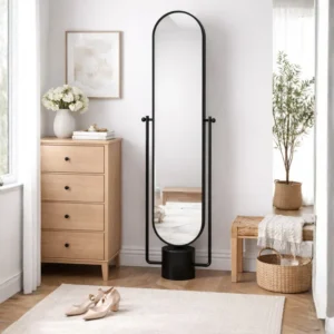 Oval Fitting Room Full Body Floor Mirror