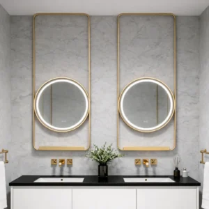 Nested Framed Portrait Hanging LED Mirror