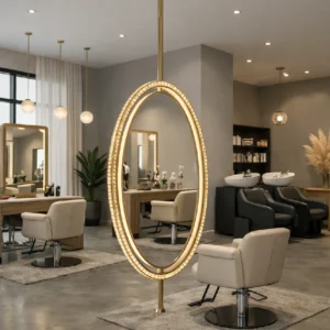 Princess Crystal Oval Hanging Top Floor Mirror