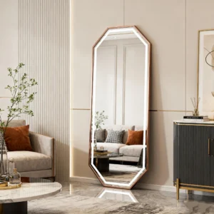 Hexagonal LED Living Room Floor Mirror