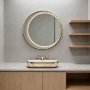 Modern Round Moon Backlight Mirror