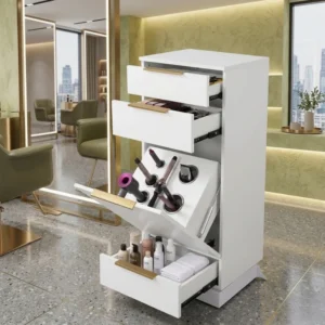 Modern Wooden Beauty Salon Drawer Cabinet