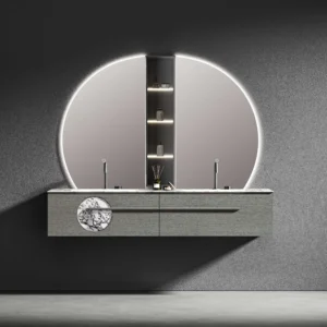 Luxury Double Half Moon Art Mirror