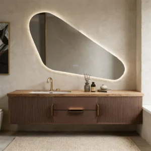 Luxury Irregular Japandi Led Mirror