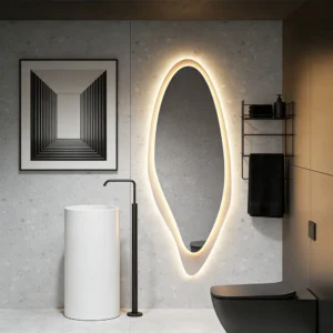 Luxury Japandi Irregular LED Mirror