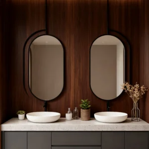 Oval Art Hanging Frame Mirror