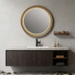 Bold Luxury Round Frame Mirror