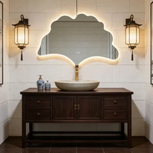 Freeform Cloud Inspired LED Mirror