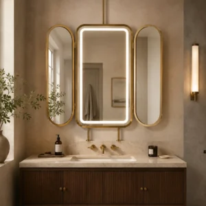 Luxury Trifold Hanging Mirror