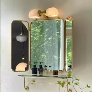 Classic Rectangle Trifold Wall Mirror