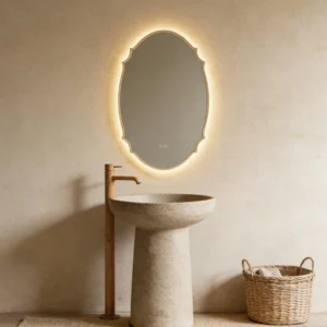 Vintage Oval Frame Backlight Mirror