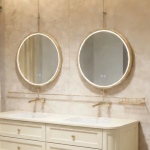 Minimalist Suspended Hanging Round LED Mirror