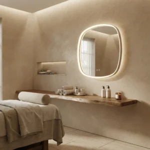 Premium Apple Shaped LED Wellness Space Mirror